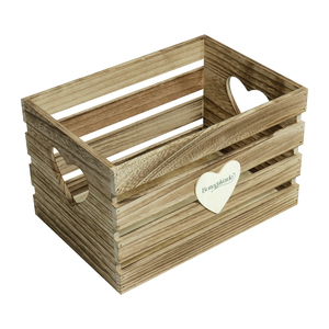 Caja de Madera Vintage con Recortes de <span class=keywords><strong>Corazón</strong></span> - Caja de Almacenamiento Decorativa Rústica para el Hogar, Bodas, Día de San Valentín (Estilo Rústico) - Product Image 4
