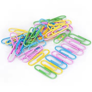 Clip de reliure pratique pour le bureau/l'école motif coloré <span class=keywords><strong>PVC</strong></span> plastique métal aimant organisation pratique Clips à revêtement de couleur - Product Image 1