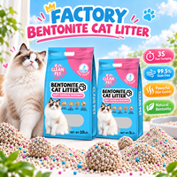 Litière pour chat en bentonite écologique de qualité supérieure, 99 % sans poussière, sanitaire, agglomération rapide, contrôle des odeurs, multi-parfums, personnalisable pour chats