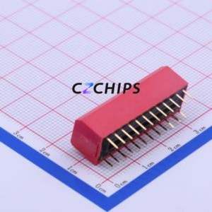 DPL-12RP DIP Switch Through hole Component (THT) Switch Piano Key Single Pole Single Throw 12 PC Pin - Product Image 2