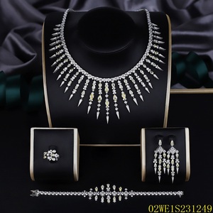Blossom CS bijoux de haute qualité personnalisé luxe exagéré pierres précieuses en argent Sterling 925 zircone ensembles de bijoux de mariage pour les femmes - Product Image 2