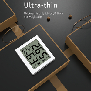 Lớn <span class=keywords><strong>LCD</strong></span> hiển thị nhiệt độ điều khiển máy tính để bàn đứng đồng hồ cho bé phòng nhà kính-ABS on/off C/F hộ gia đình độ ẩm - Product Image 3