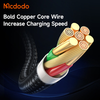 Cable de Datos Inteligente LED con Apagado Automático Mcdodo 346/741/736 de 100 W, Cable de Carga Rápida USB-C a Tipo C con PD de 100 W