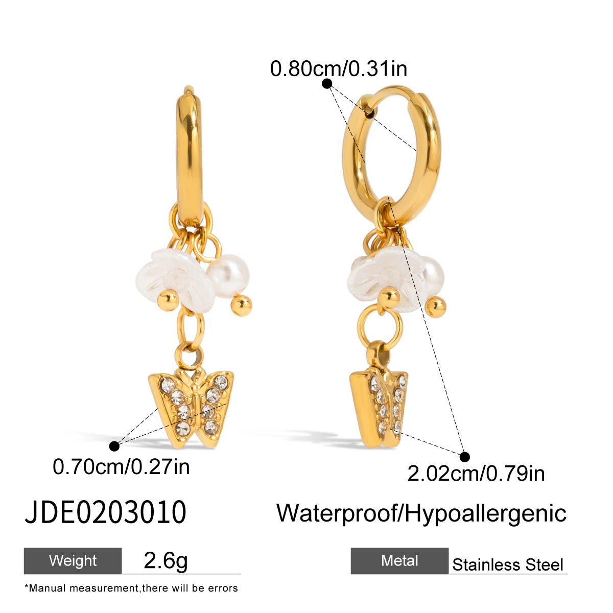 Flower Butterfly Earrings