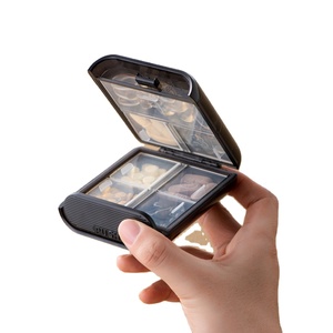 Pinmoo 7-compartment travel pill case food grade plastic mini medicine organizer box