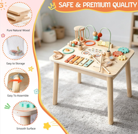 Table d'activités Montessori en bois, jouet éducatif multi-activités pour tout-petits, apprentissage précoce