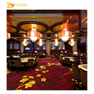 Màu xanh bông tuyết lá sòng bạc nhỏ thiết kế vuông màu ấm trò chơi hội trường sòng bạc tường để tường 3D in thảm - Product Image 4