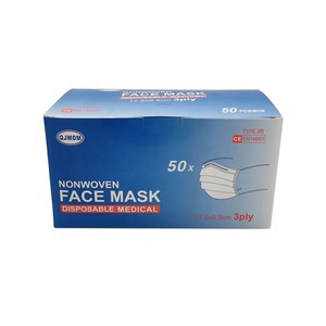 <span class=keywords><strong>Masque</strong></span> <span class=keywords><strong>chirurgical</strong></span> jetable, médical, Non tissé, de haute qualité, avec emballage personnalisé, norme ISO13485, 50 pièces - Product Image 1
