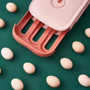 Pull Out Plastic 20 Separate case Anti-skid Egg <b>Storage</b> <b>Box</b> Refrigerator Portable 3 Layer Rectangle Egg <b>Storage</b> <b>Box</b> - Product Image 5