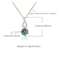 Colliers tendance pour femmes, best-sellers, minimalistes, en argent 925, avec moissanite colorée de 1 carat, taille ronde, qualité VVS, certifiée GRA