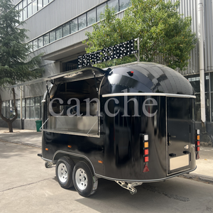 Carrito de comida móvil de acero inoxidable Airtream-Remolque de catering Hamburguesa Comida Van Bar de café Remolque de camión de comida - Product Image 5