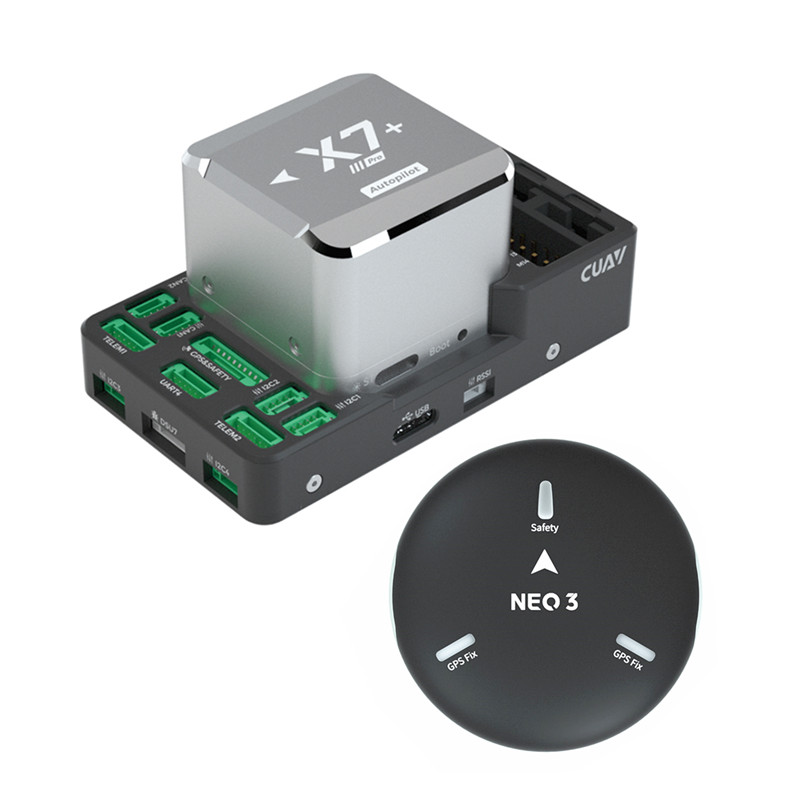 CUAV Autopilot X7 + Pro เครื่องควบคุมการบิน,ตัวประมวลผล STM32H743และ NEO 3 GPS สำหรับ PX4 APM Drone Quadcopter Pixhawk