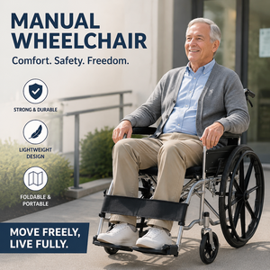 Sedia a Rotelle Manuale Pieghevole in Acciaio Leggero e <span class=keywords><strong>Portatile</strong></span> per Attrezzature di Riabilitazione - Product Image 6