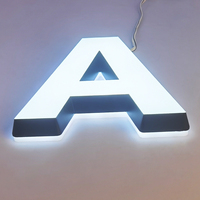 Letrero LED Acrílico Personalizado para Negocios, Mini Letras Iluminadas, Logotipo para Publicidad Comercial, Letrero para Fachada