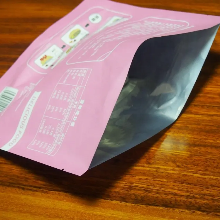 Großhandel wasserdichte biologisch abbaubare Aluminium folie Stand Up Veranda Tasche mit Reiß verschluss Top für Lebensmittel verpackung