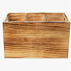 Porte-ustensiles en bois rustique, pour décor de cuisine, ferme, organisateur de comptoir et rangement des outils de cuisine, <span class=keywords><strong>Triple</strong></span> - Product Image 5