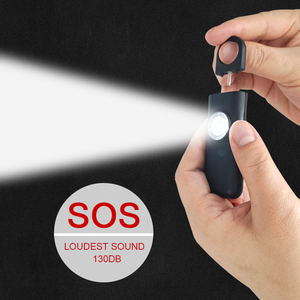 Llavero de autodefensa de emergencia de 130db, llavero de alarma de bolsillo portátil recargable, alarma <span class=keywords><strong>Personal</strong></span> para mujeres, niños y ancianos - Product Image 2