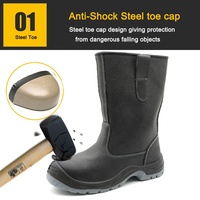 Chaussures de sécurité pour soudeurs, résistantes à l'huile et à l'eau, antidérapantes, semelle en PU, embout en acier, plaque intermédiaire en acier, antistatiques, sans lacets