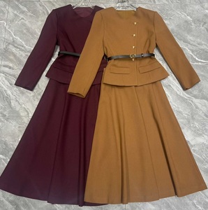 Top Quality New Designer Clothes Set 2026 Spring Women Belt Pocket Patchwork Long Sleeve <strong>Coat</strong>+Elegant Long Maxi <strong>Skirt</strong> Suits Set - Product Image 4