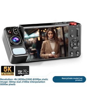 Appareil photo numérique 64MP, photographie 4K, zoom 18X, enregistreur vidéo vintage pour vlog, <span class=keywords><strong>YouTube</strong></span>, écran rotatif à 170°, selfie, WiFi, 2,8 pouces - Product Image 5