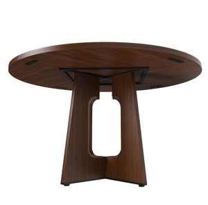Modern <b>Round</b> <b>Dining</b> <b>Table</b> for 6-47 Inch Home Furniture Durable Eco-Friendly Wooden <b>Table</b> with Wood Grain Finish - Product Image 5