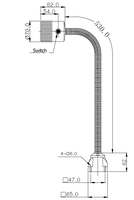 Lampu Kerja Mesin ONN Factory Made M3W dengan Lengan Fleksibel Gooseneck AC/DC 6000K/4000K/3000K IP65 320lumen 4.5W