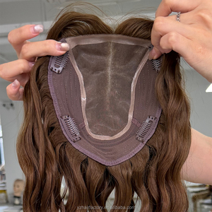Venta directa de fábrica: Topper de cabello humano con monofilamento, 100% cabello humano virgen, base mono 3*5, personalizado. - Product Image 1