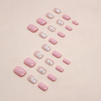 Prix d'usine Faux ongles courts de couleur pure à couverture complète Presse sur ongles abdominaux Presse sur ongles de marque privée en gros