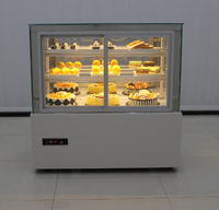 Vitrine Réfrigérée Verticale pour Gâteaux, Refroidissement par Air, 2 à 8°C, 2 Niveaux, pour Boulangerie Commerciale