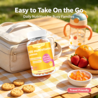 Groothandel Private Label Multivitamine Gummies voor Kinderen met Meerdere Vruchten, Supplement ter Ondersteuning van de Gezondheid en Groei van Kinderen, OEM
