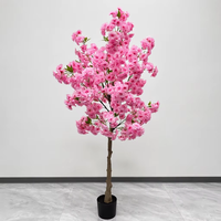 Pohon Sakura Buatan Tunggal Besar, Pohon Sakura Palsu untuk Dekorasi Lantai, Dekorasi Lanskap Rumah, Hotel, dan Pusat Perbelanjaan