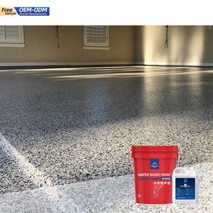Kits de Revestimiento de Piso Epóxico Transparente de Dos Componentes, Escamas Epóxicas para Concreto, Textura de Granito Líquido, Color Personalizado, Superficie Duradera - Product Image 5