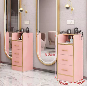 Carrito de Salón Moderno de Acero Inoxidable con 4 Ruedas, Duradero y Estable para Almacenamiento de Herramientas de Belleza para Salón de Peluquería - Product Image 1