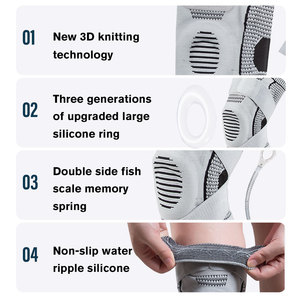OLLAS Medical Rodillera <span class=keywords><strong>de</strong></span> Silicona 3D con Compresión, Soporte y <span class=keywords><strong>Almohadillas</strong></span> Protectoras para Rodilla con <span class=keywords><strong>Almohadillas</strong></span> <span class=keywords><strong>de</strong></span> Gel para Rótula y Estabilizadores Laterales - Product Image 6