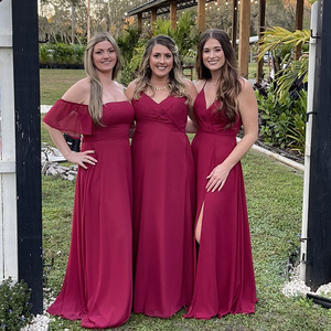 TEENYEE décontracté fête bal hors épaule fente bouffée à volants manches chic robe de soirée robes de demoiselle d'honneur pour les vacances - Product Image 4