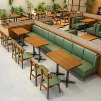 Mobilier de restaurant commercial modulaire pour la restauration, les cafés et les cafétérias : banquette, table à manger et chaises – Conception de mode OEM