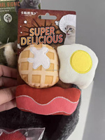 Jouets à mâcher personnalisés pour chiens, mini hamburgers, sushis et œufs frits variés, jouets en peluche qui couinent pour les chiens qui mâchent