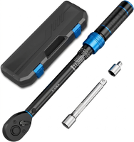 Jeu de clés dynamométriques pour vélo, 15 pièces, 3/8 ", 5-60 Nm, double sens, clé Allen, douille, clé à molette, outil professionnel pour réparation de moto, étui rigide