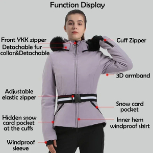 <span class=keywords><strong>Veste</strong></span> <span class=keywords><strong>de</strong></span> <span class=keywords><strong>ski</strong></span> pour <span class=keywords><strong>femme</strong></span> Yaleda, imperméable, respirante, coupe-vent et thermique, pour le snowboard et les sports <span class=keywords><strong>de</strong></span> plein air - Product Image 2