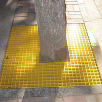 Grille de plancher en plastique FRP résistante à la corrosion, panneau de grille en fibre de verre, grille de plateforme moulée avec maille de 38x38mm et surface texturée