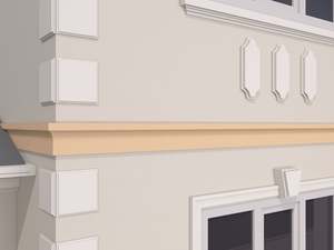 Moulures de fenêtre, corniches, supports de poutres, sculptures en relief, peintures murales, lignes décoratives murales extérieures en EPS de style villa, avant-toits. - Product Image 3