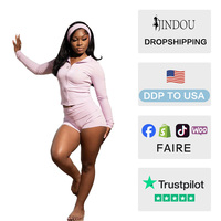 Ensemble 3 pièces personnalisé avec logo pour femme : veste courte ajustée, short et bandeau – Tenue de sport et yoga