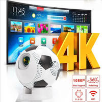 Proyector de Fútbol 4K al por mayor, 1000 lúmenes, Android 11, enfoque eléctrico para Bluetooth 5,0, proyecto de fútbol portátil al aire libre