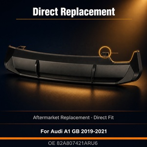 Difusor Trasero de 2 Aletas para <span class=keywords><strong>Audi</strong></span> <span class=keywords><strong>A1</strong></span> GB 2019 2021, 82A807421ARU6, PP, Negro Mate, Reemplazo Directo - Product Image 5