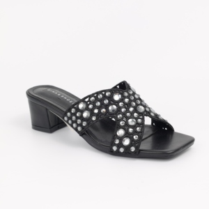 Sandalias de tacón grueso de verano, zapatos de mujer calados, zapatos y zapatillas de diamantes de imitación inusuales - Product Image 3