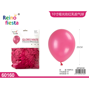 All'ingrosso 10 pollici rosa opaca palloncini per feste rosa 100 pezzi per decorazioni - Product Image 1