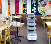 Plateforme robotisée de livraison de nourriture à 4 roues, robot de service de livraison de plats autonome pour hôtel, restaurant, service de restauration commercial