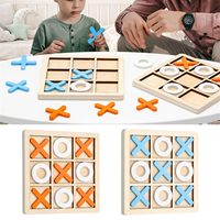 Offre Spéciale Montessori en bois neuf carrés jouets XO Table jouet Parent-enfant interactif plateau de jeu jouets éducatifs jeu de tic-tac-toe