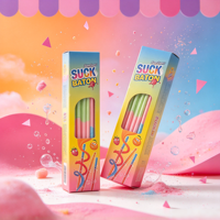 Suck Baton Bonbons en poudre en bâtonnets, saveur fruits mélangés fraise orange, en boîte, bonbons sucrés pour enfants, vente en gros