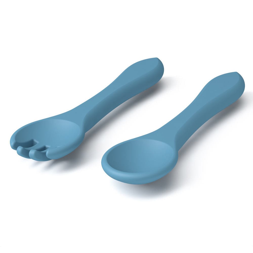 Ensemble spatule et fourchette [Bleu]